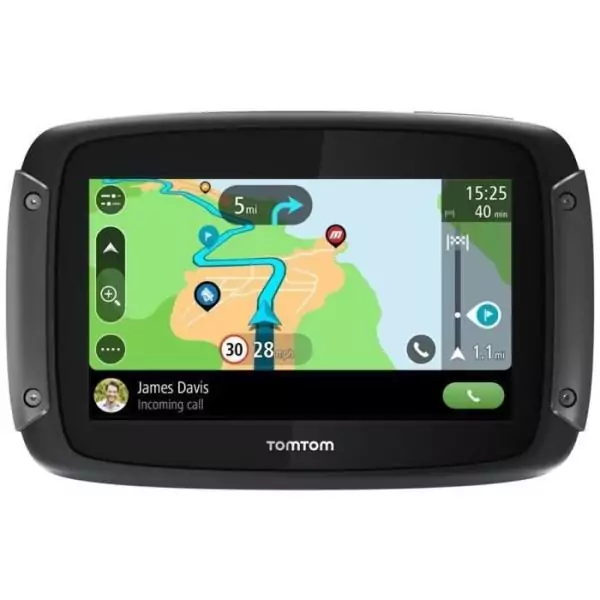 TomTom GPS Moto RIDER 550 Premium Pack - 4, 3 pouces, Carte Monde, TomTom Traffic, Alertes des zones de Danger, Appel Mains-Libr