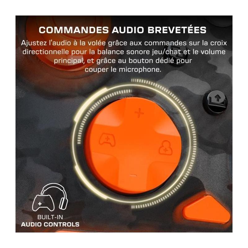 Manette de jeu Xbox Series X|S | Camouflage Noir / Orange