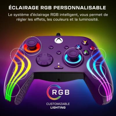 Manette de jeu Afterglow Wave pour Xbox - RGB Violet