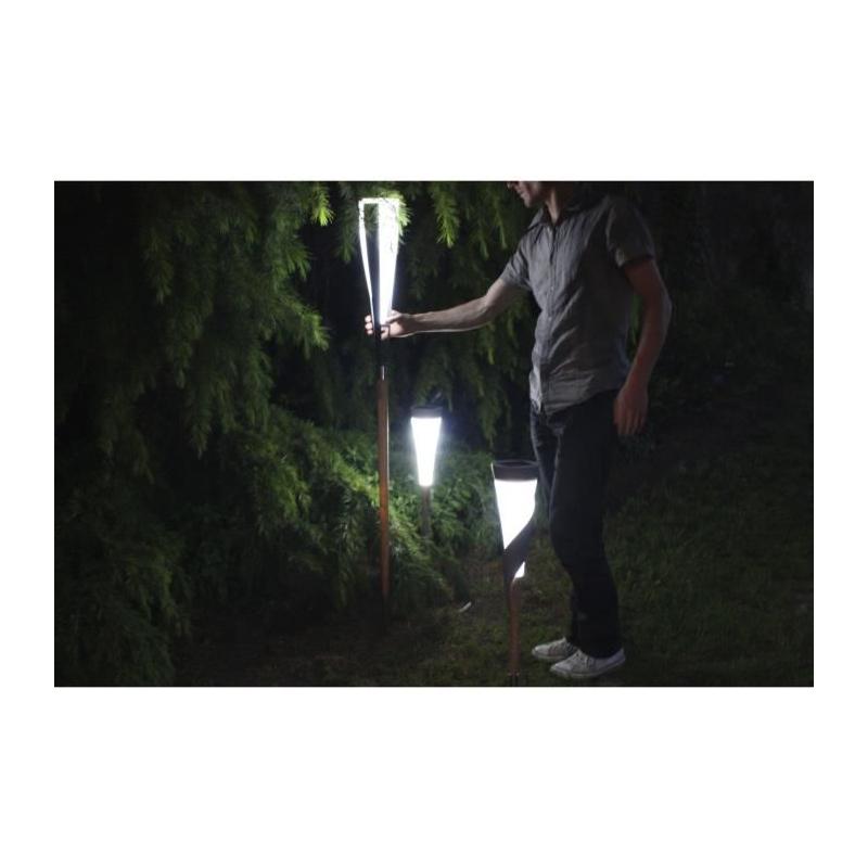 Lampe solaire Epi solaire blanche - Élégance et luminosité pour votre extérieur