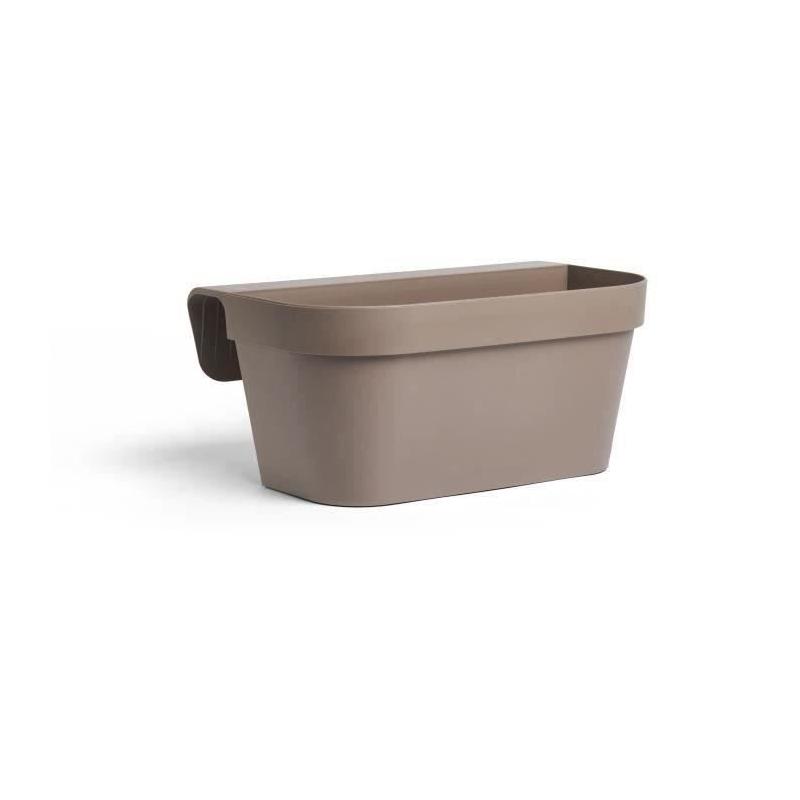 Jardinière crochet GARDEN ID Star - Taupe 50 x 21 cm - Fixation facile