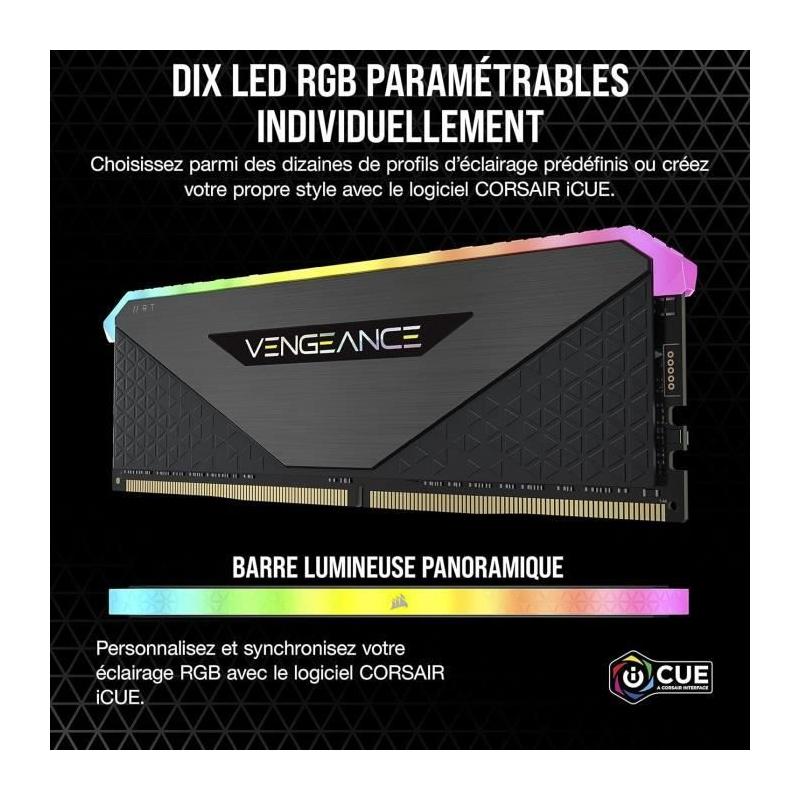 Mémoire RAM CORSAIR VENGEANCE RGB RT 32Go 3600MHz