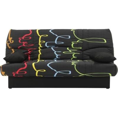Banquette clic clac 3 places graffiti contemporain - L 190 x P92 cm - DREAM