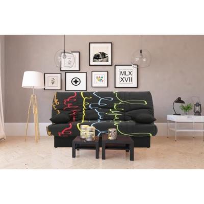 Banquette clic clac 3 places graffiti contemporain - L 190 x P92 cm - DREAM