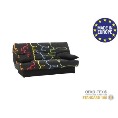 Banquette clic clac 3 places graffiti contemporain - L 190 x P92 cm - DREAM