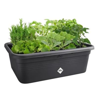 Bac à fleurs Elho Green Basics 76x57x27 cm - Noir - Pot de fleur recyclé
