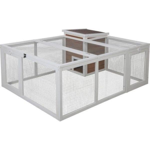 KERBL - Enclos d'extérieur petits animaux - 132 x 102 x 59 cm - Maison intégrée - Grillage