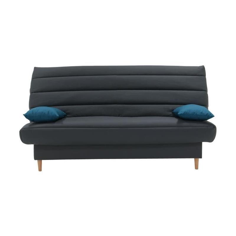 Banquette clic clac 3 places - Style scandinave anthracite
