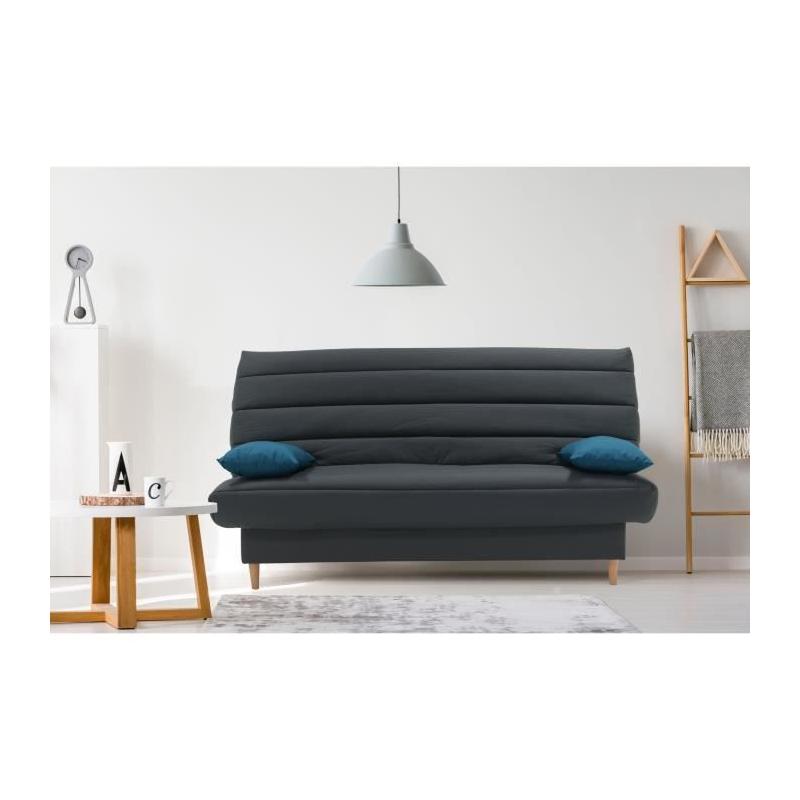 Banquette clic clac 3 places - Style scandinave anthracite