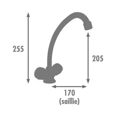 Mélangeur Evier KONFORT - Chromé pour une cuisine moderne