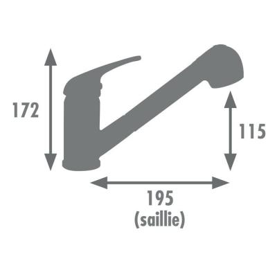 Mitigeur Évier - BAGO Noir Mat - Design Classique