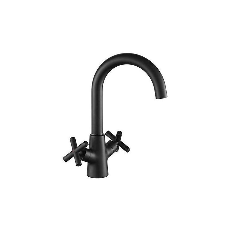 Mélangeur Lavabo NANKA - Noir pour une salle de bain moderne