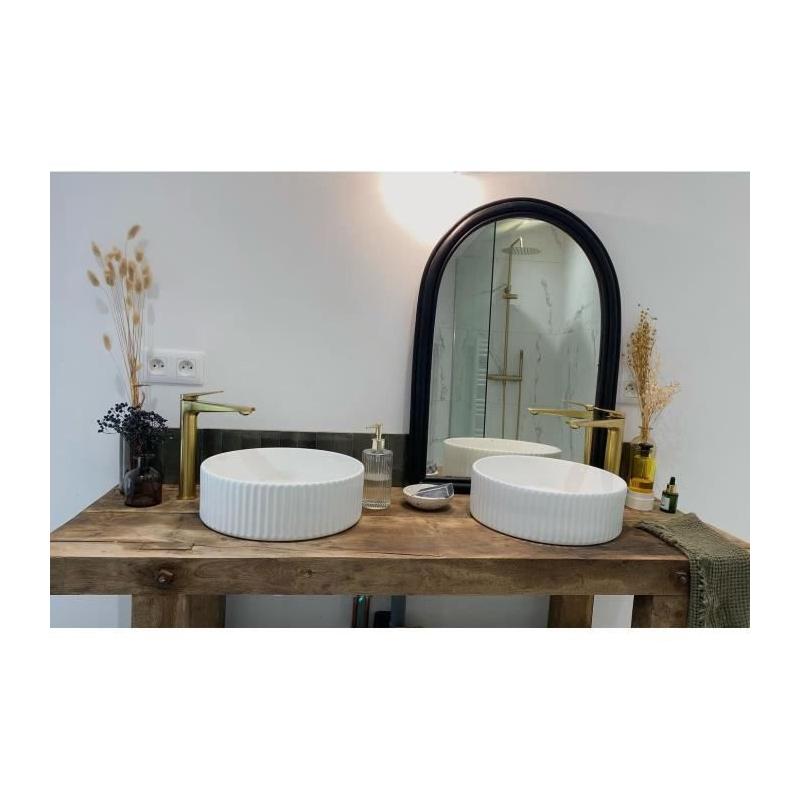 Robinetterie de Salle de Bain: Mitigeur Lavabo GLOSS HAUT en Laiton Brossé