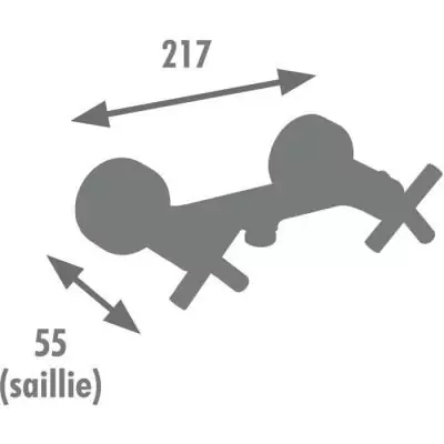 Mélangeur Douche NANKA Noir - Robinetterie Salle de Bain