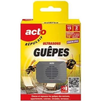 Répulsif ultrasons 15m² max ACTO - Chasse et repousse guêpes