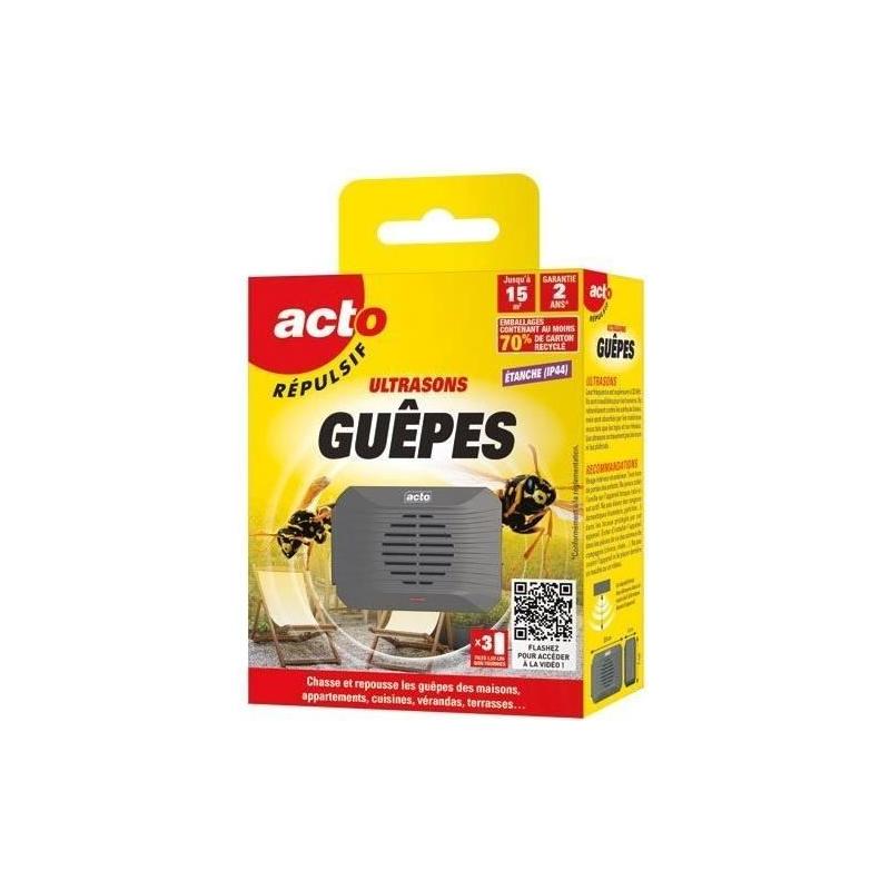 Répulsif ultrasons 15m² max ACTO - Chasse et repousse guêpes