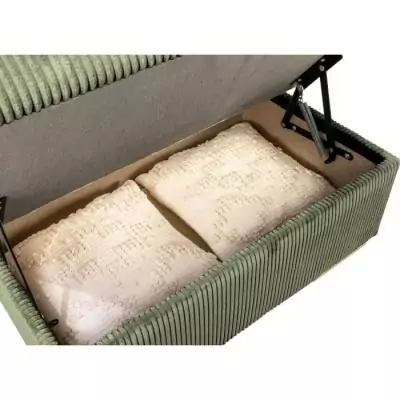 Canapé d'angle convertible réversible 5 places - DAYTONA - Tissu Lincoln Kaki