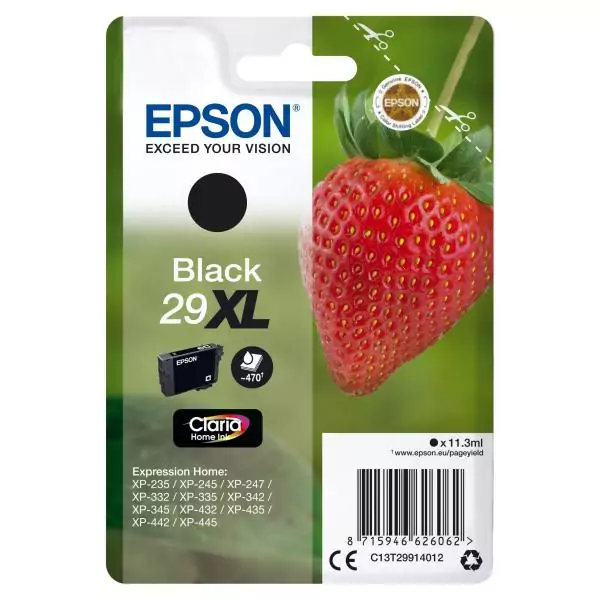 EPSON Cartouche d'encre T2991 XL Noir - Fraise (C13T29914012)