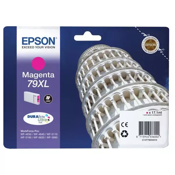 EPSON Cartouche d'encre 79 XL Magenta - Tour de Pise (C13T79034010)
