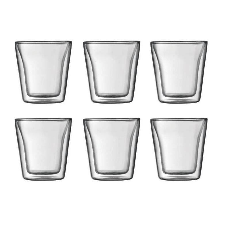 Verres thermos BODUM 0.1L - Double paroi - Transparent