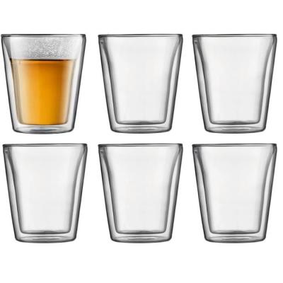 Set 6 verres thermo - BODUM Canteen 0.2 l Transparent