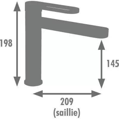 Mitigeur lavabo Edouard Rousseau Onegai - Noir / Chromé Mitigeur lavabo Edouard Rousseau Onegai - Noir / Chromé