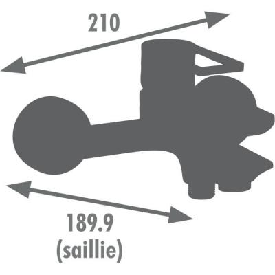 Mitigeur bain-douche Edouard Rousseau Styl chromé