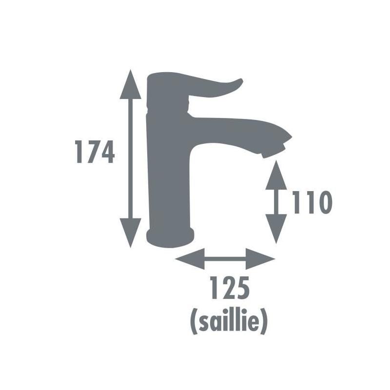 Mitigeur de lavabo Rangoon - E. Rousseau - Economie d'eau - Cartouche céramique - Chromé