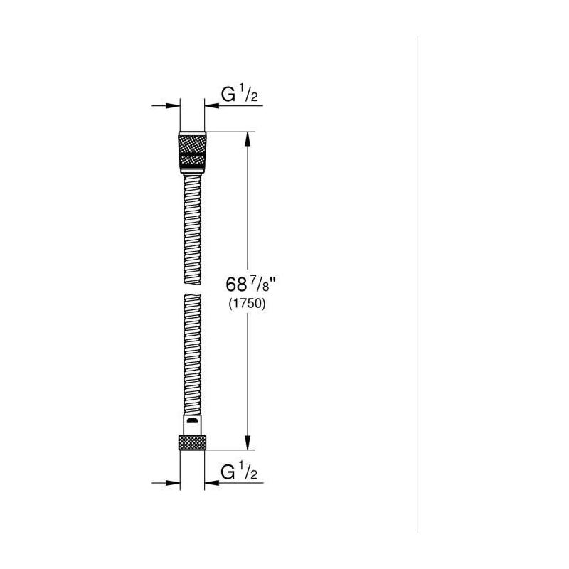 Flexible de douche GROHE 1,75m - VitalioFlex en métal