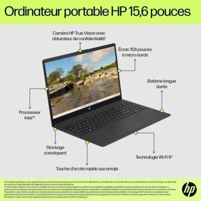 Portable HP 15-fd0099nf: Windows 11, 15,6" FHD, Intel N100, 4Go RAM, 128Go SSD