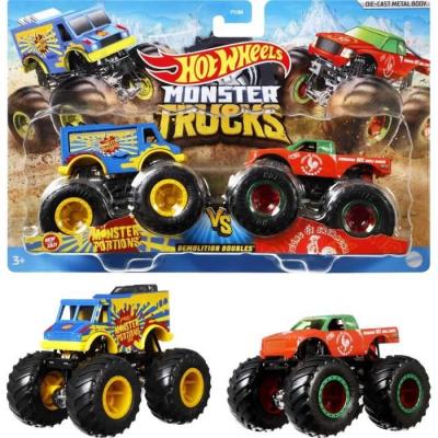 Double Démolition avec les Monster Trucks Hot Wheels - Coffret 2 véhicules !