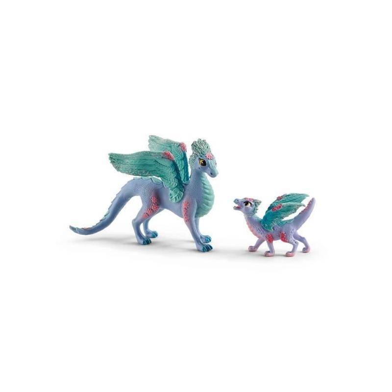 Figurines Dragon Fleuri et son petit - Coffret Schleich 70592 Bayala