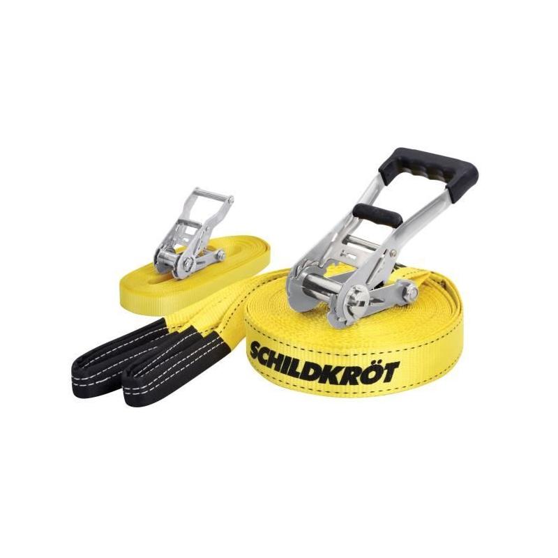 Slackline SCHILDKROT 15m - En Métal - Avec Sangle d'Apprentissage