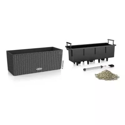 Lechuza Balconera Cottage 50 Kit Complet Granit - Jardinière élégante pour votre balcon
