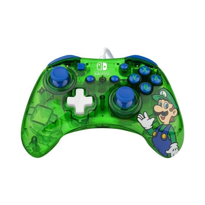 Manette de jeu Rock Candy Super Mario LUIGI - Ergonomique et vive