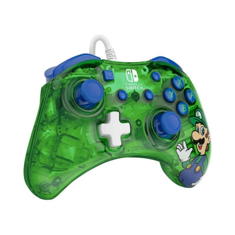 Manette de jeu Rock Candy Super Mario LUIGI - Ergonomique et vive