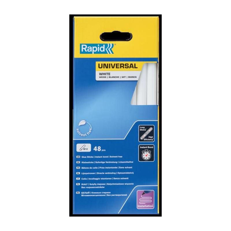 Colle rapide Ø12mm - 48 sticks blanc - Fort débit