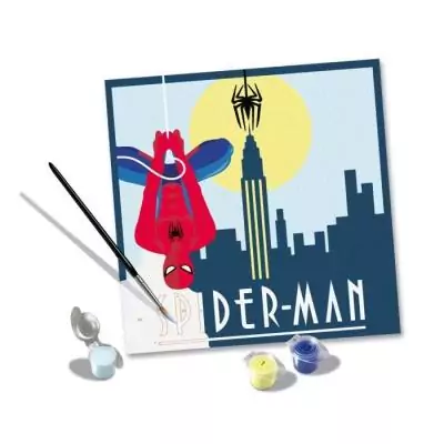 Kit de peinture Ravensburger Spider Man 20x20 cm - Loisir créatif Kit de peinture Ravensburger Spider Man 20x20 cm - Loisir créatif