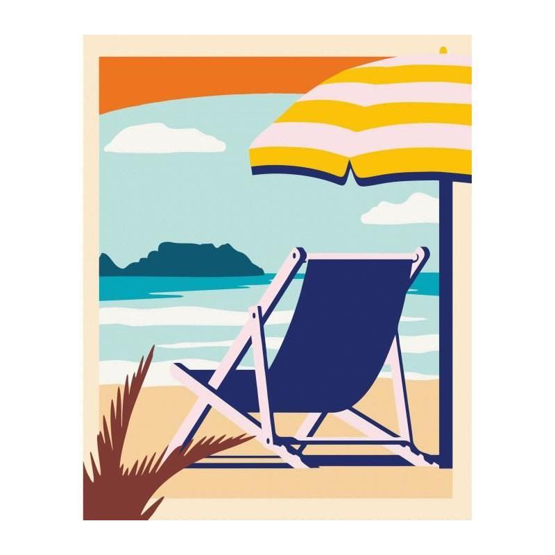 Peinture par numéros Ravensburger 24x30 cm Relax à la plage