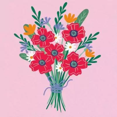 Peinture par numéros 20x20 cm - Bouquet de coquelicots Peinture par numéros 20x20 cm - Bouquet de coquelicots