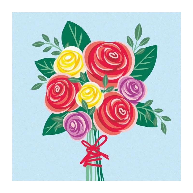 Peinture par numéros Bouquet de roses 20x20 cm - Ravensburger
