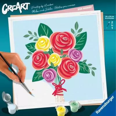 Peinture par numéros Bouquet de roses 20x20 cm - Ravensburger