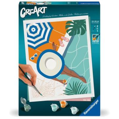 Peinture par numéros 24x30 cm Pool Time - Créez votre chef-d'œuvre!