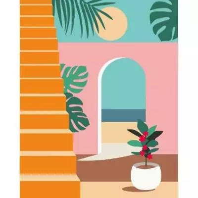 Peinture par numéros Ravensburger 24x30 cm - Vacances en mode détente