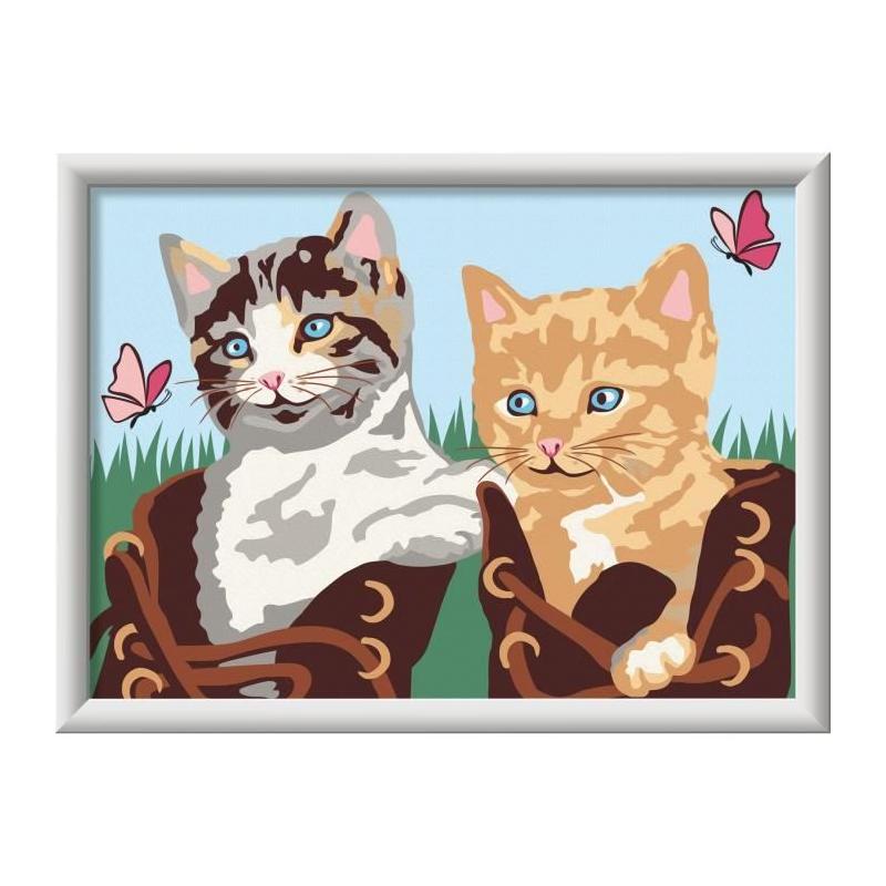 Peinture par Numéros pour Enfants: Chatons et Chaussures, 18x24cm
