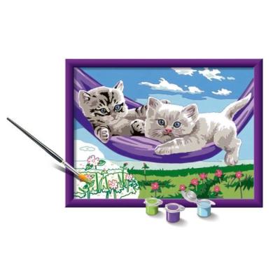 Kit de peinture par numéros CreArt Kids - Chatons dans le hamac