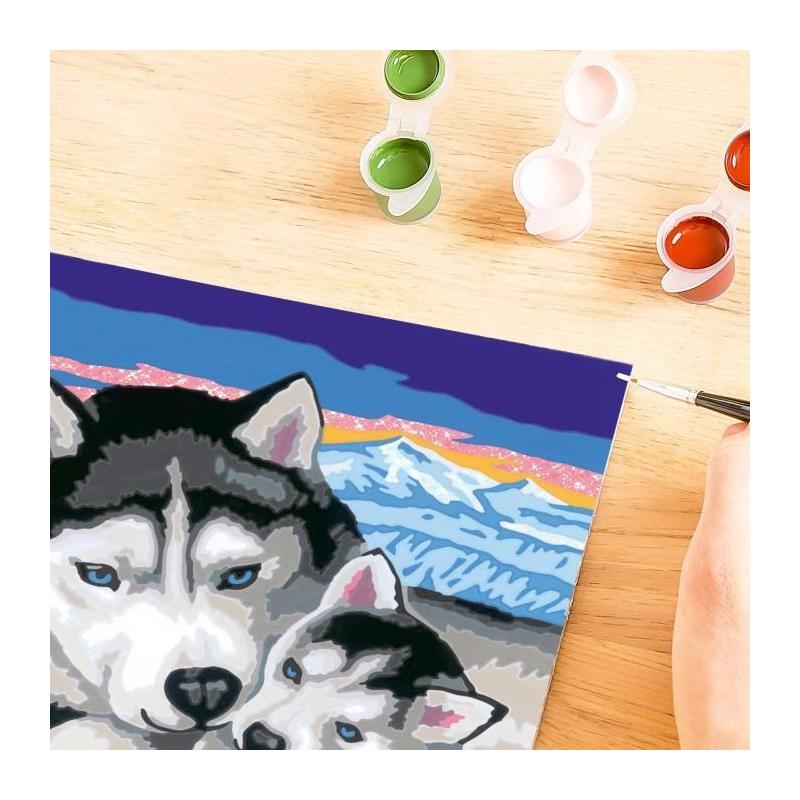 Kit de peinture par numéros Husky doux bisous - 18x24cm - Ravensburger