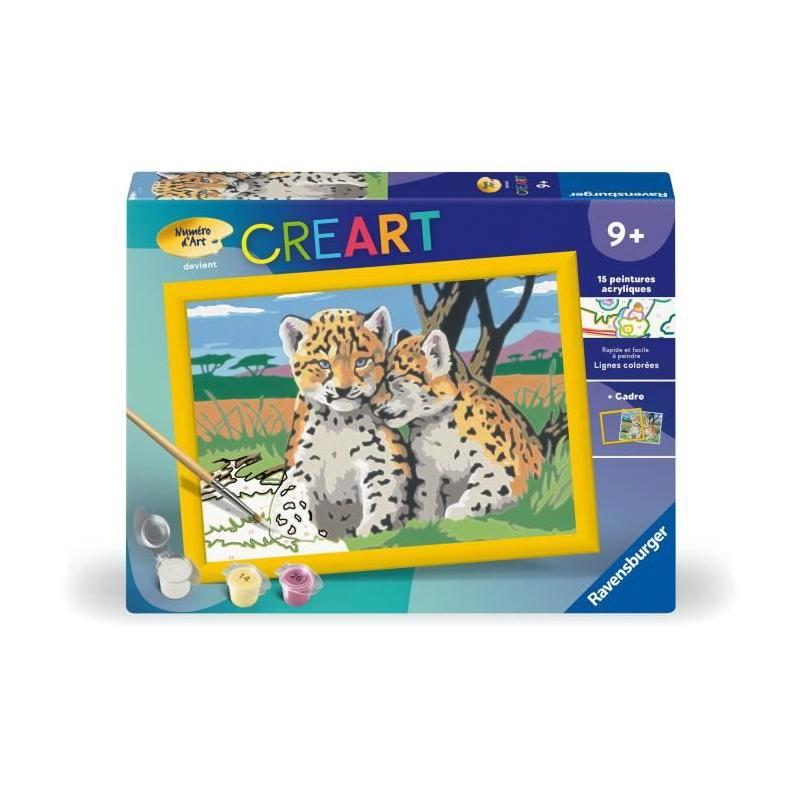Kit de peinture par numéros Ravensburger 18x24cm Petits léopards - Pour les petits artistes dès 9 ans
