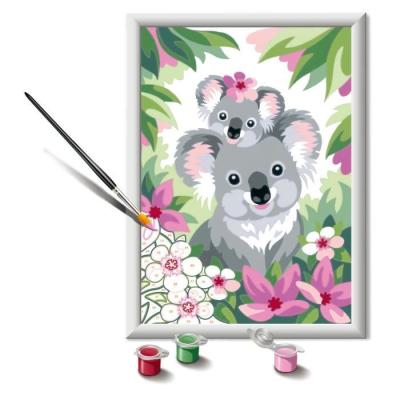 Peinture par numéros: Maman koala et son bébé, kit créatif!