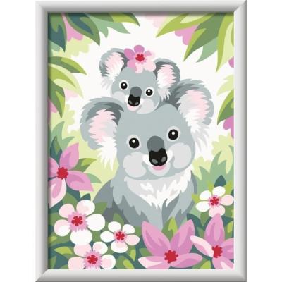 Peinture par numéros: Maman koala et son bébé, kit créatif!